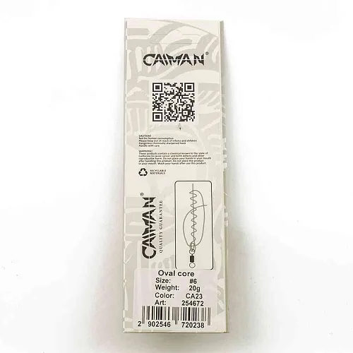 Блесна вращающаяся Caiman Oval core 20гр #6 цвет CA23 (5шт в упак.)