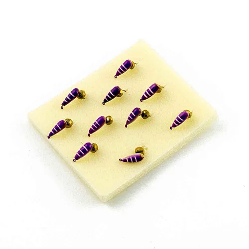 Мормышка вольфрамовая Мастив Хрень 3,5 фиолетовый+желтый, гр шарик 0,85гр (золото)