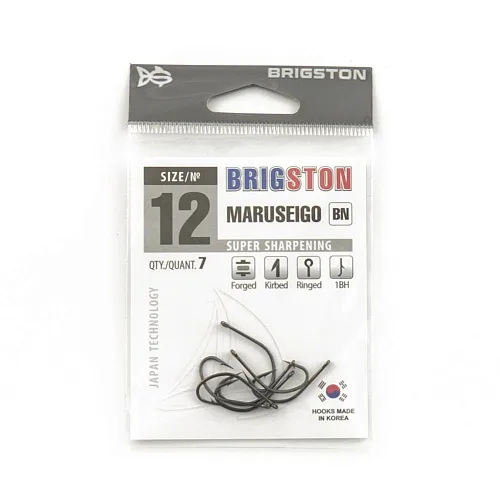 Крючок Brigston Maruseigo - 1 BH BN №12 ( уп. 7 шт.)