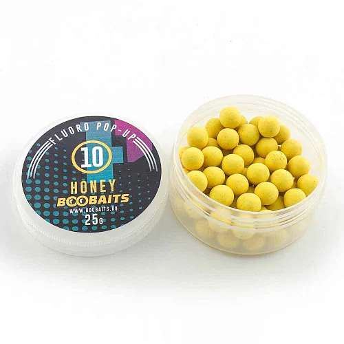 Бойлы Pop up BOO Baits 10мм Мед 25гр банка