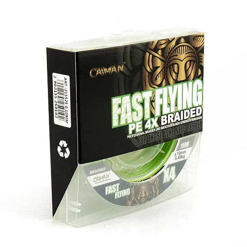 Шнур Caiman Fast flying 4PE 0,10 мм 150 м Green 215525