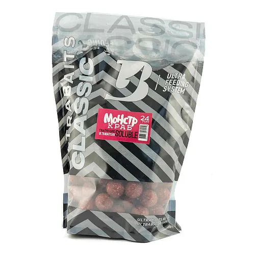 Бойлы прикормочные растворимые UltraBaits Монстр краб 1 кг 24 мм