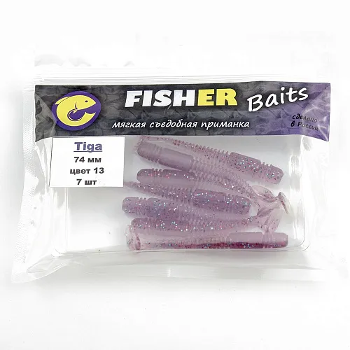 Виброхвост FISHER BAITS Tiga 74мм цвет 13 (уп. 7шт)