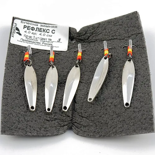 Блесна зимняя Profilux Рефлекс С 4гр цв. 01 серебро