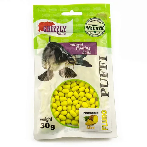 Воздушное пенотесто Fluoro PUFFI Grizzly baits (Ананас) 30g