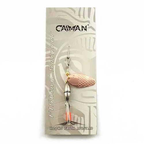 Блесна вращающаяся Caiman Oval core 5гр #2 цвет CA01 (5шт в упак.)