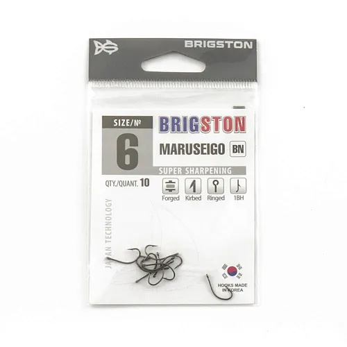 Крючок Brigston Maruseigo - 1 BH BN № 6 ( уп. 10 шт.)