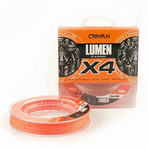 Шнур Caiman Lumen 100м 0,35мм оранжевый