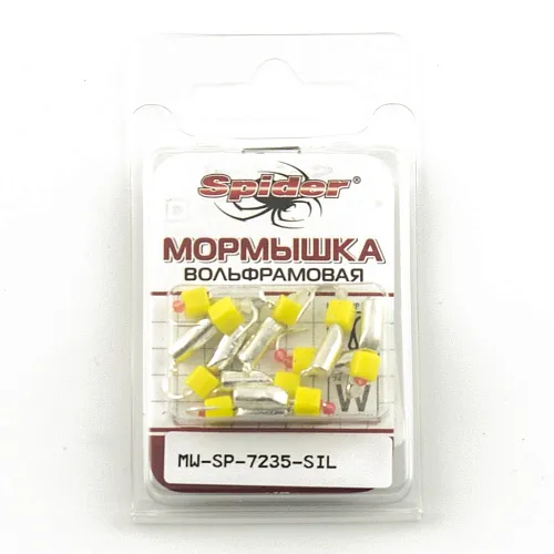 Мормышка вольфрамовая Spider Рижский столбик с ушком краш. 3,5 мм 1,34 гр Sil