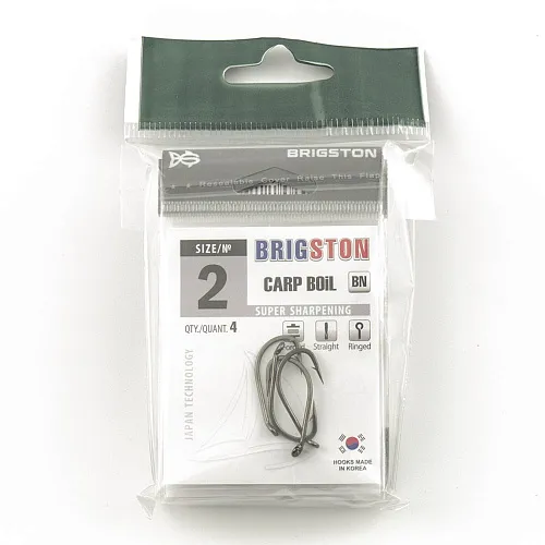 Крючок Brigston Carp Boil BN № 2 ( уп. 4 шт.)