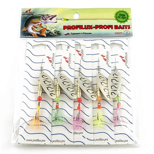 Блесна вращающаяся Profilux Мира 4 12гр цв. 01-м серебро-матовое (5 шт в упак.)