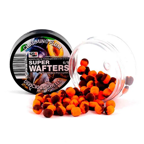 Бойлы нейтральной плавучести (Wafters) GBS Чарующая слива-вкуснейшие ракушки 6х9мм