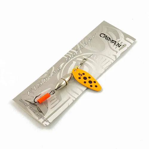 Блесна вращающаяся Caiman Oval core 15гр #5 цвет CA19 (5шт в упак.)