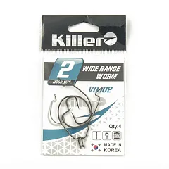 Крючок офсетный Killer Wide range worm № 2