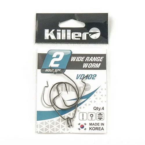 Крючок офсетный Killer Wide range worm № 2