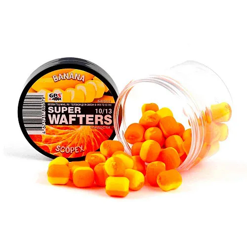 Бойлы нейтральной плавучести (Wafters) GBS Банан-скопекс 10х13мм