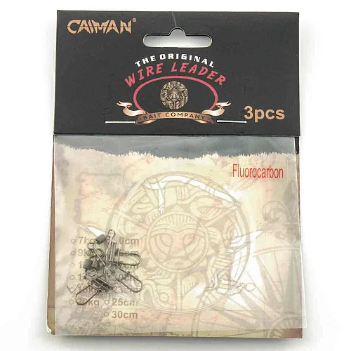 Поводок Caiman Fluorocarbon (3 шт. в уп.) Ф0,6 17 кг 20 см 256507