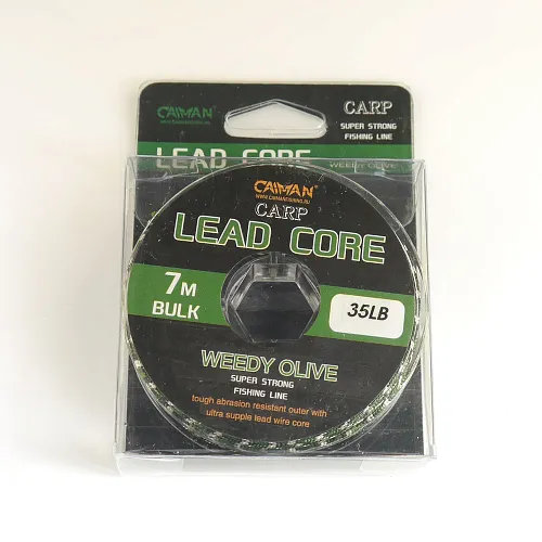 Лидкор Caiman Lead Core 7m 35lbs Weedy Olive 