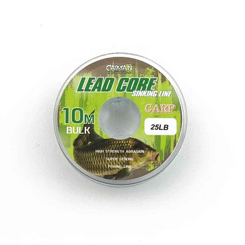 Поводочный материал (lead core) Caiman Soft Flex Green+brown 10m 25lbs 245862
