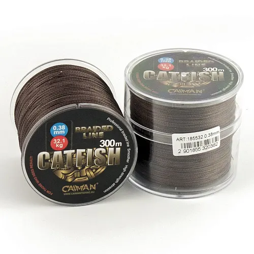 Шнур Caiman Catfish 300м 0,38мм 32,1кг коричневый 