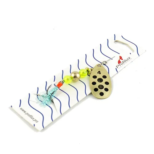 Блесна вращающаяся Profilux Френч 4 (10гр) цв. 02-м латунь матовая (5 шт в упак.)