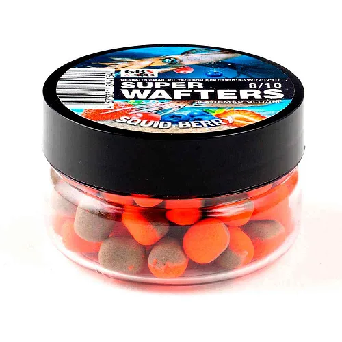 Бойлы нейтральной плавучести (Wafters) GBS Кальмар-ягоды 8х10мм