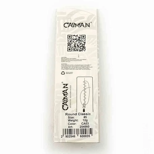 Блесна вращающаяся Caiman Round Classic 12гр #5 цвет CA03 (5шт в упак.)