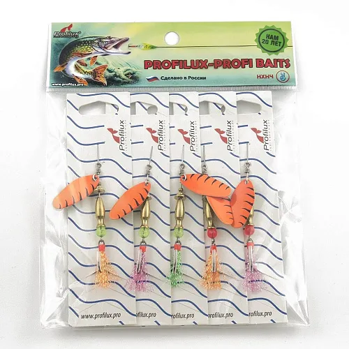 Блесна вращающаяся Profilux Мира 2 7гр цв. 214 оранжевый (5 шт в упак.)