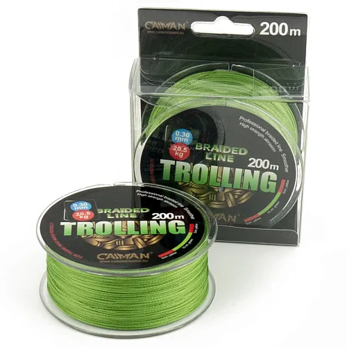 Шнур Caiman Trolling 200м 0,30мм #3.5 зеленый