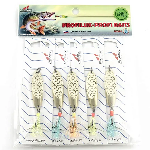 Блесна кастмастер Profilux (14 гр.) цвет 05 латунь чешуя