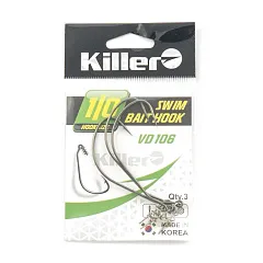Крючок офсетный Killer Swim bait hook № 1/0