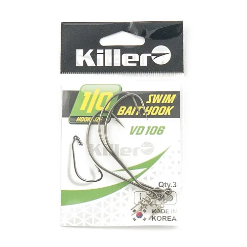 Крючок офсетный Killer Swim bait hook № 1/0