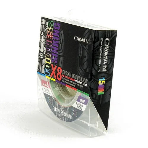 Шнур Caiman Fortness sinking 8PE 0,14 мм 150 м Multicolor 225528