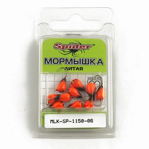 Мормышка Spider литая капля с ушком 5,0 мм 06