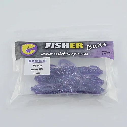 Виброхвост FISHER BAITS Damper 70мм цвет 05 (уп. 6шт)
