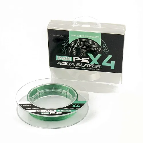 Шнур Caiman 4X PE Aqua Slayer 150m 0,12мм