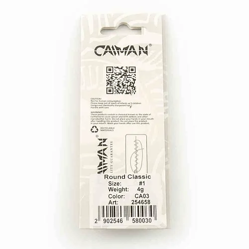 Блесна вращающаяся Caiman Round Classic 4гр #1 цвет CA03 (5шт в упак.)