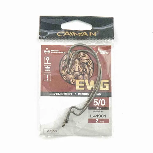 Крючки офсетные Caiman EWG Teflon №5/0 41901