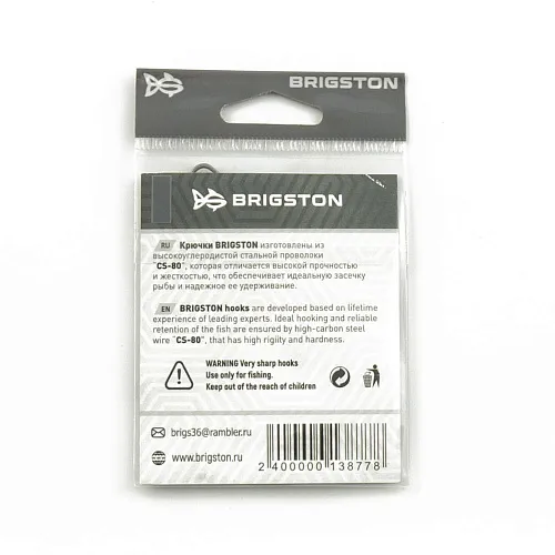 Крючок Brigston L-1Teflon № 8 ( уп. 6 шт.)