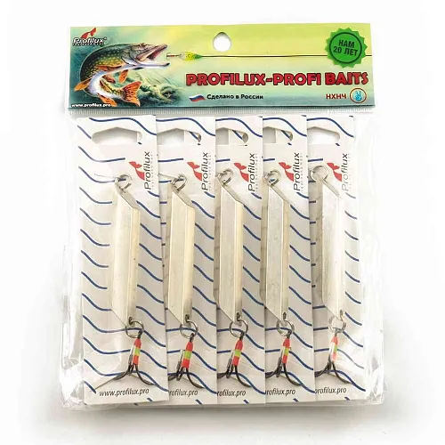 Блесна Profilux шестигранка Ш6 7см 55гр цвет 01 серебро