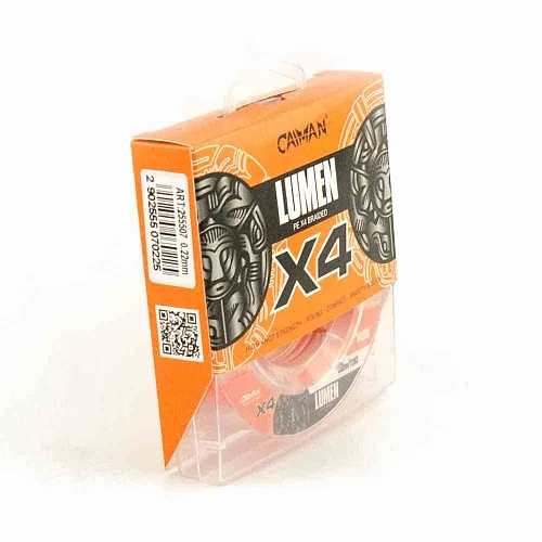 Шнур Caiman Lumen 100м 0,22мм оранжевый