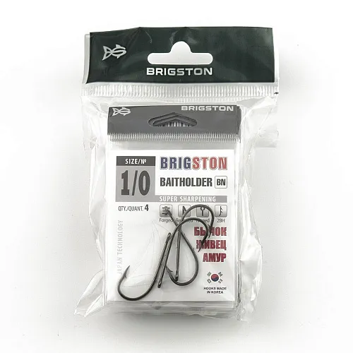 Крючок Brigston Baitholder 2BH №1/0 ( уп. 10 шт.)