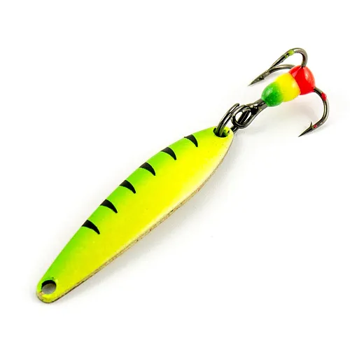 Блесна зимняя Profilux Премиум Рефлекс С 4гр 4см цв. 14 желтый салатовая спинка