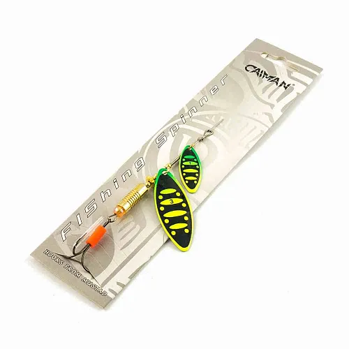 Блесна вращающаяся Caiman Longy Tandem 10гр #3 цвет CA15 (5шт в упак.)