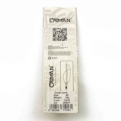 Блесна вращающаяся Caiman Oval core 15гр #5 цвет CA16 (5шт в упак.)