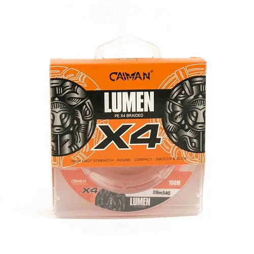 Шнур Caiman Lumen 100м 0,12мм оранжевый