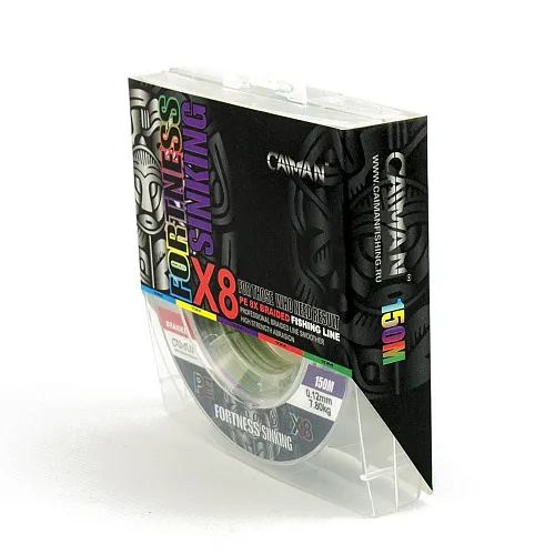 Шнур Caiman Fortness sinking 8PE 0,12 мм 150 м Multicolor 225527