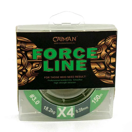 Шнур Caiman Force Line 150м 0,28мм #3.0 зеленый 