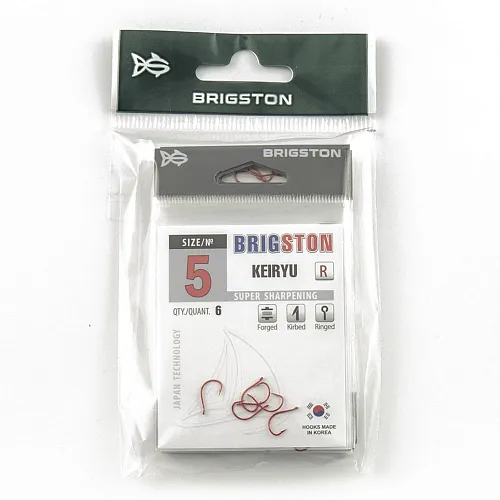 Крючок Brigston Keiryu Red № 5 ( уп. 6 шт.)