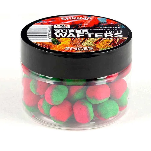Бойлы нейтральной плавучести (Wafters) GBS Креветки-Специи 10х13мм